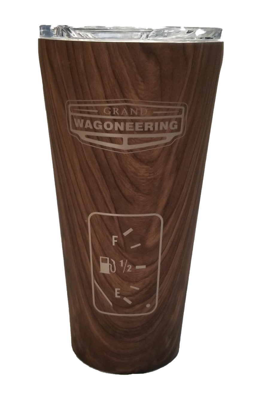Grand Wagoneering 24 oz Corkcicle Tumbler "Smiles Per Gallon" design