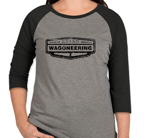 Womens Distressed Logo Tri-Blend Raglan T-shirt